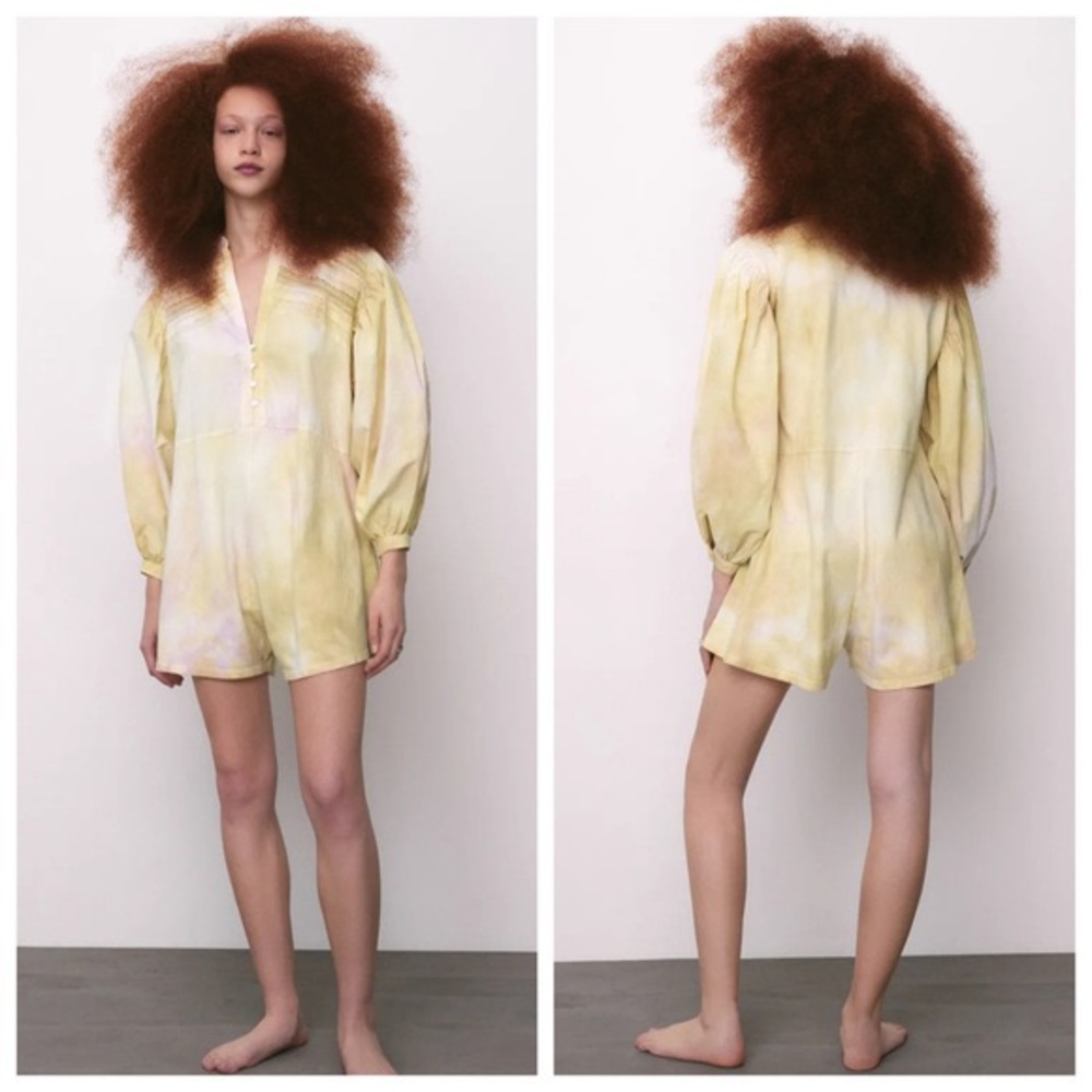 NWT Zara - tie dye short jumpsuit  Size Small